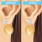 The Beadsmith Jewelry Aid Earring Lifter - Earring Backs for Support for Heavy Earrings or Droopy Ears - Gold Plated,